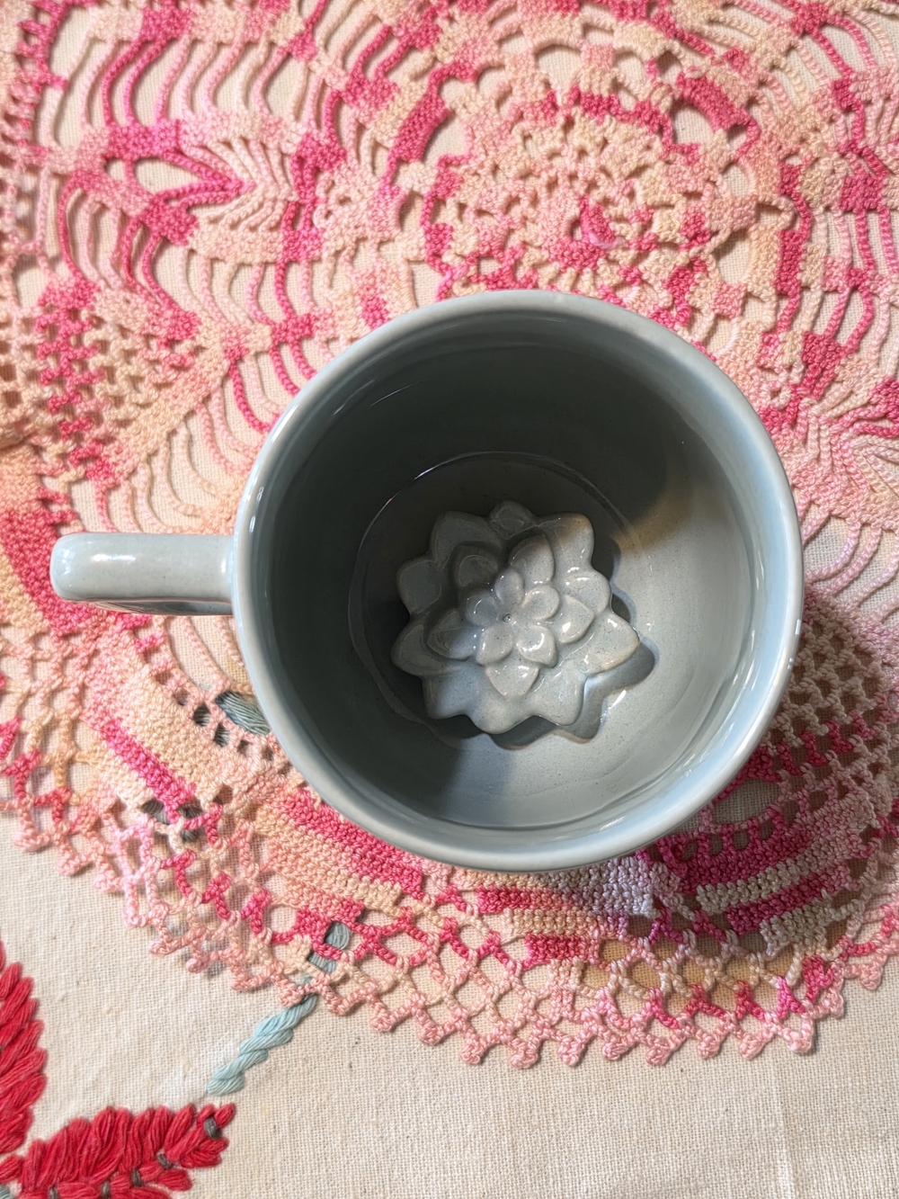 Proud Plant Parent Ceramic Mug With Plant Inside - Pale Green - Picture 2 of 3